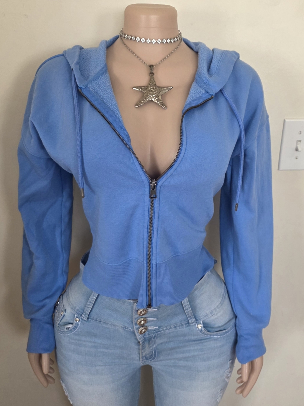 Universal Thread Light Blue Zip-Up Hoodie